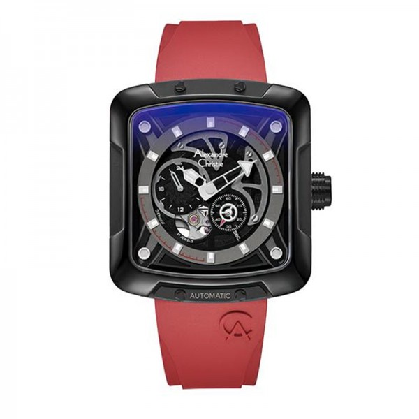 Alexandre Christie AC 3030 Black Red Rubber Automatic GARIPBARE Alexandre Christie AC 3030 Black Red Rubber Automatic GARIPBARE